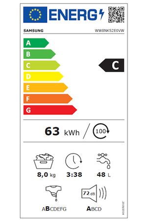 Lave-linge hublot Samsung WW8NK52E0VW