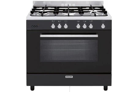 Gazinière Glem GE960CMBK2 - Cuisinière - pose libre - largeur : 90 cm - profondeur