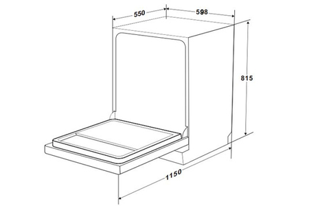 Lave-vaisselle De Dietrich DC1538QX - Encastrable 60CM