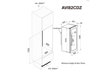 Cave de service Avintage AVI82CDZA