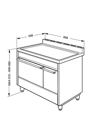 Piano de cuisson Smeg C92GPX9