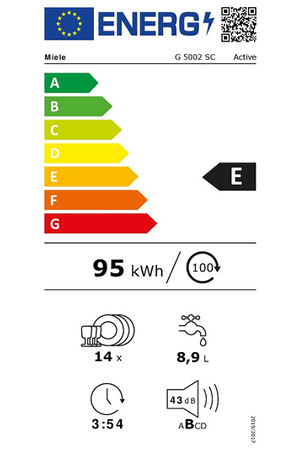 Lave-vaisselle Miele G 5002 SC BB