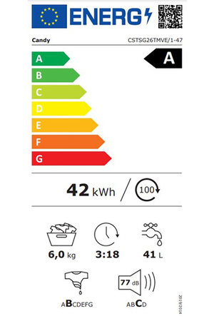 Lave-linge top Candy CSTSG26TMVE/1-47