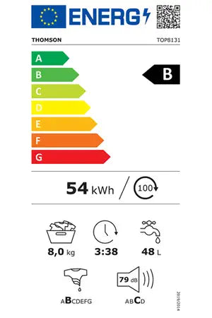 Lave-linge top Thomson TOP8131