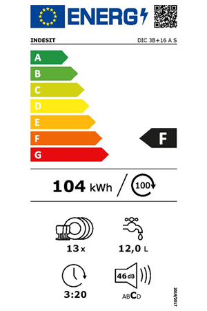 Lave-vaisselle Indesit DIC3B+16AS - Encastrable 60CM