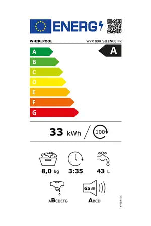 Lave-linge hublot Whirlpool W7X89R SILENCE FR