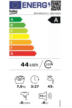 Lave-linge hublot Beko BM34WFU47211