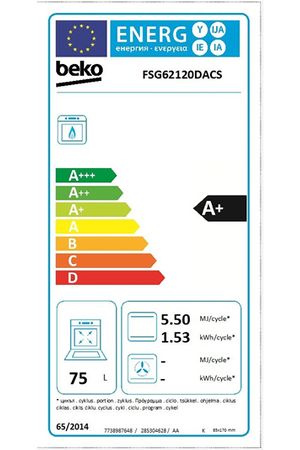 Gaziniere Beko FSG62120DACS