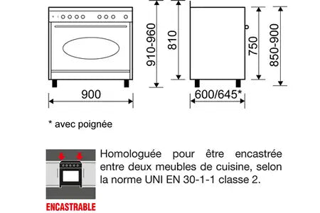 Piano de cuisson Airlux 90CM Mixte Noir Rustique - CC902ETR3