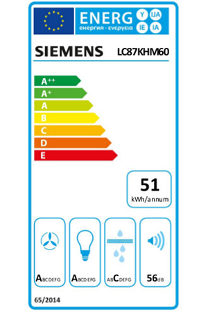 Hotte décorative murale Siemens LC87KHM60