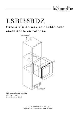 Cave de service La Sommeliere LSBI36BDZ