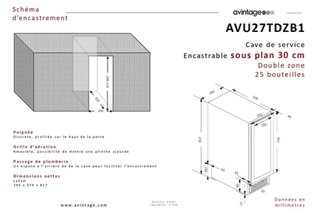 Cave de service Avintage AVU27TDZB1