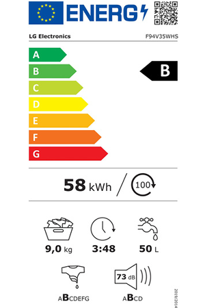 Lave-linge hublot Lg F94V35WHS