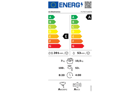 Lave-linge séchant Lg F174V71WSTA