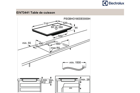 Plaque induction Electrolux EIV73441