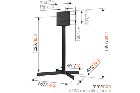 Meuble Tv Vogel's Eff8230 Pour Television De 19" A 40"