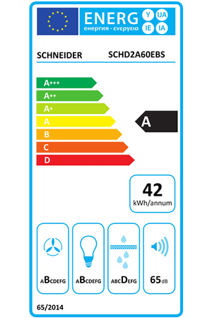 Hotte décorative murale Schneider SCHD2A60EBS