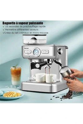 Machine À Café Encastrable Giantex Automatique Avec Broyeur À Grains-1350w- 30