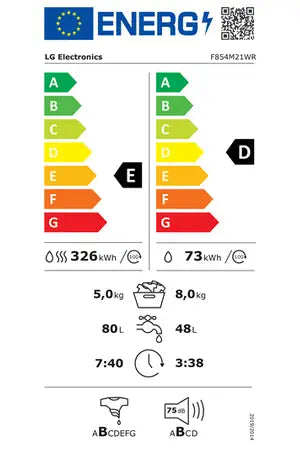 Lave-linge séchant Lg F854M21WR