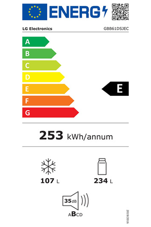 Refrigerateur congelateur en bas Lg GBB61DSJEC