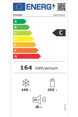 Refrigerateur congelateur en bas Hisense RB470N4DIC