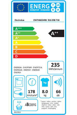 Sèche-linge Electrolux EW7H6824RB