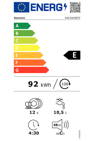 Lave-vaisselle Siemens SN23IW08TE VarioSpeed Plus
