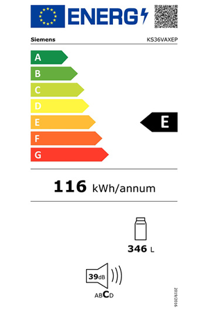 Réfrigérateur 1 porte BlackSteel Siemens KS36VAXEP