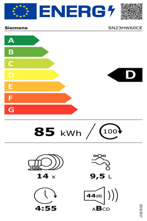 Lave-vaisselle Siemens SN23HW60CE VarioSpeed Plus