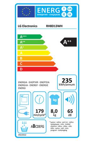 Sèche-linge Lg RH8D13WH